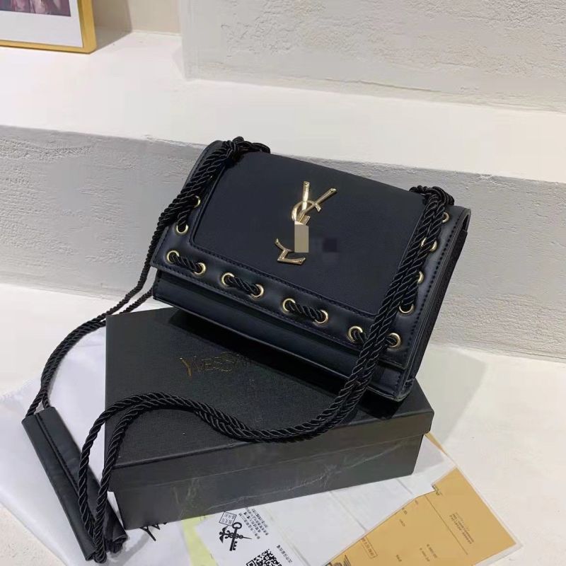 Replica Designer YSL Women Solid Color Single One Shoulder Crossbody Small Square Bag