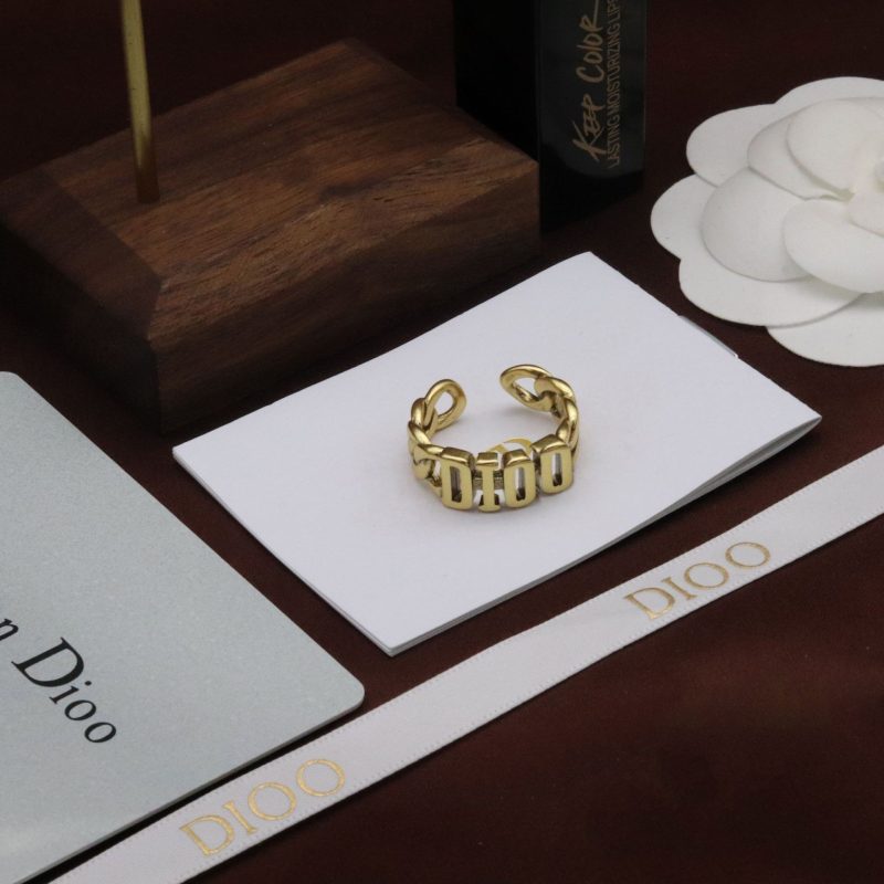 Replica Designer er Dior Women Fashion CD Letter Rhinestones Ring