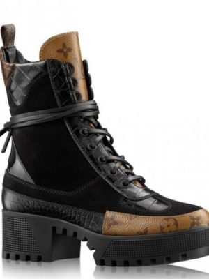 Replica Louis Vuitton Black Laureate Desert Boot For Sale