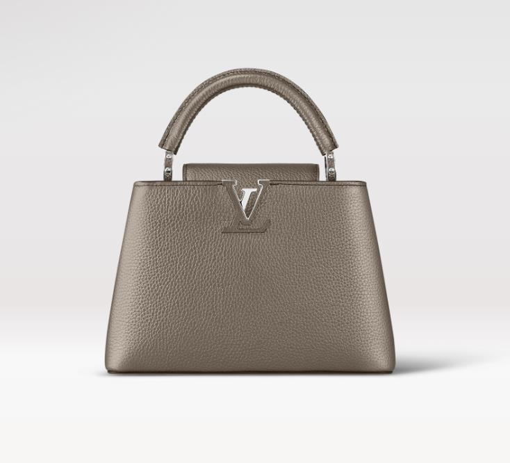 Replica Louis Vuitton Capucines BB LV Bag Etain Metallic Gray M21102 For Sale
