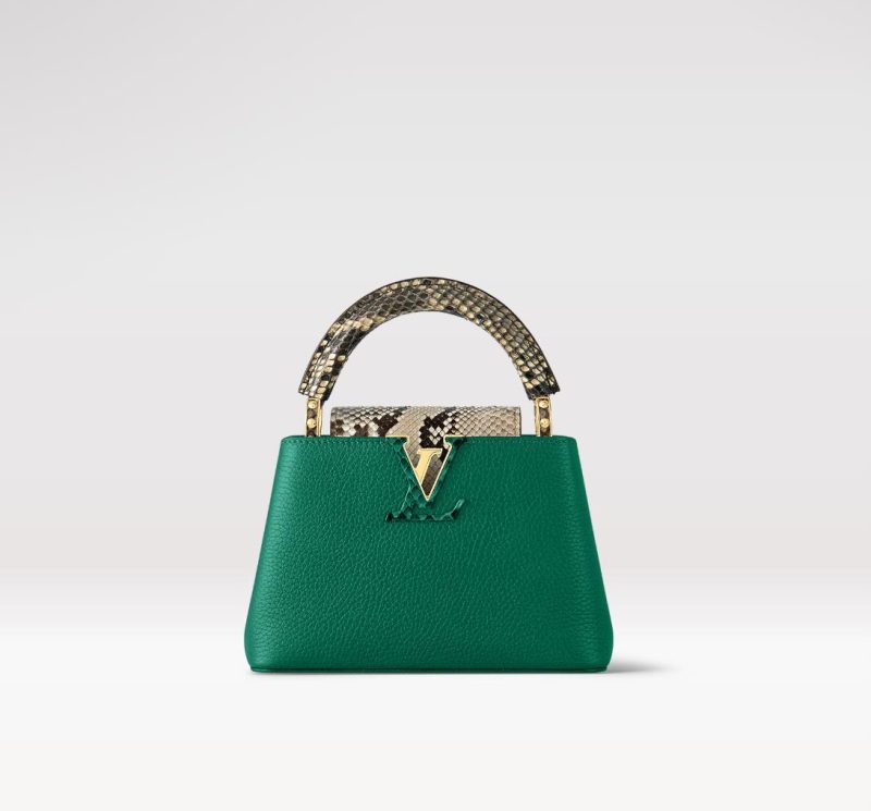 Replica Louis Vuitton Capucines Mini LV Bag Emeraude Green N80931 For Sale