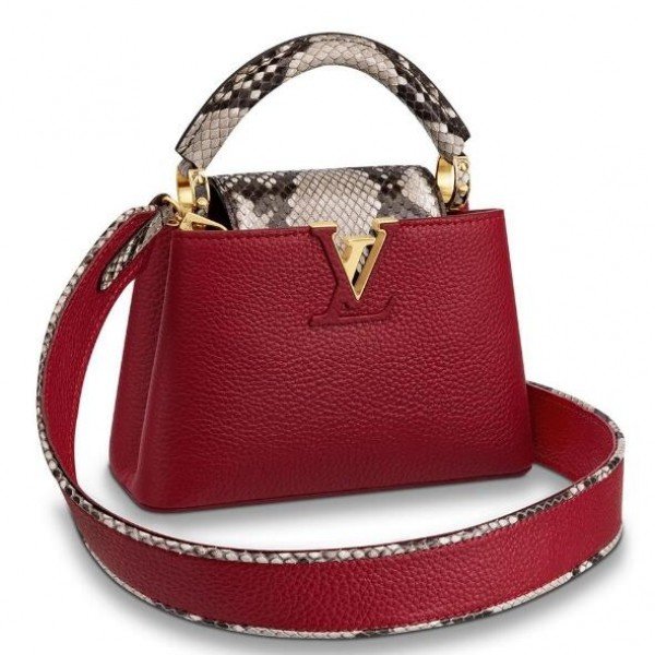 Replica Louis Vuitton Capucines Mini With Python Handle Flap N97074 BLV802 For Sale