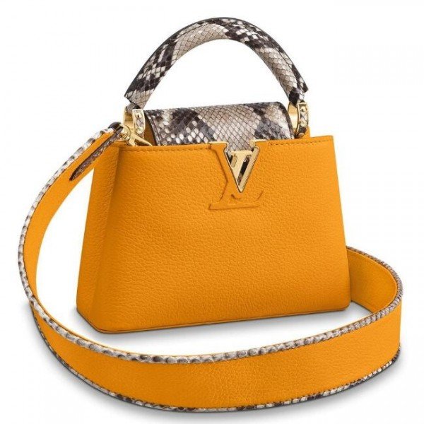 Replica Louis Vuitton Capucines Mini With Python Handle Flap N97076 BLV800 For Sale